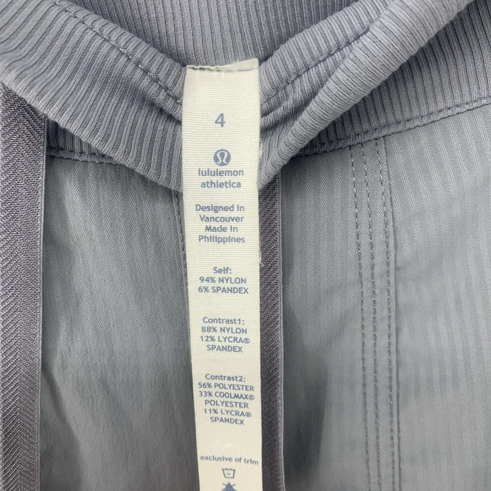 Lululemon Women's Pants Studio Ruched Gray  Size 4 Drawstring Hem Athletic